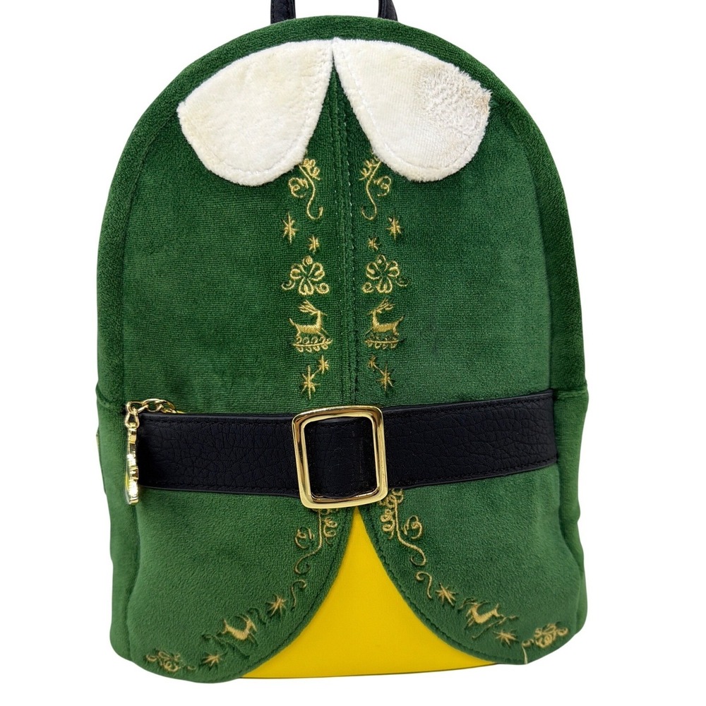 Loungefly Elf Buddy Mini Backpack Green Velvet One Size Good Holiday Cosplay Bag